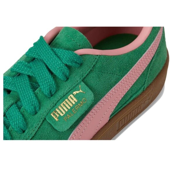Puma Women's Size 7.5 Retro Style Palermo Sneakers Archive Green/Pinkscape - Picture 2 of 5